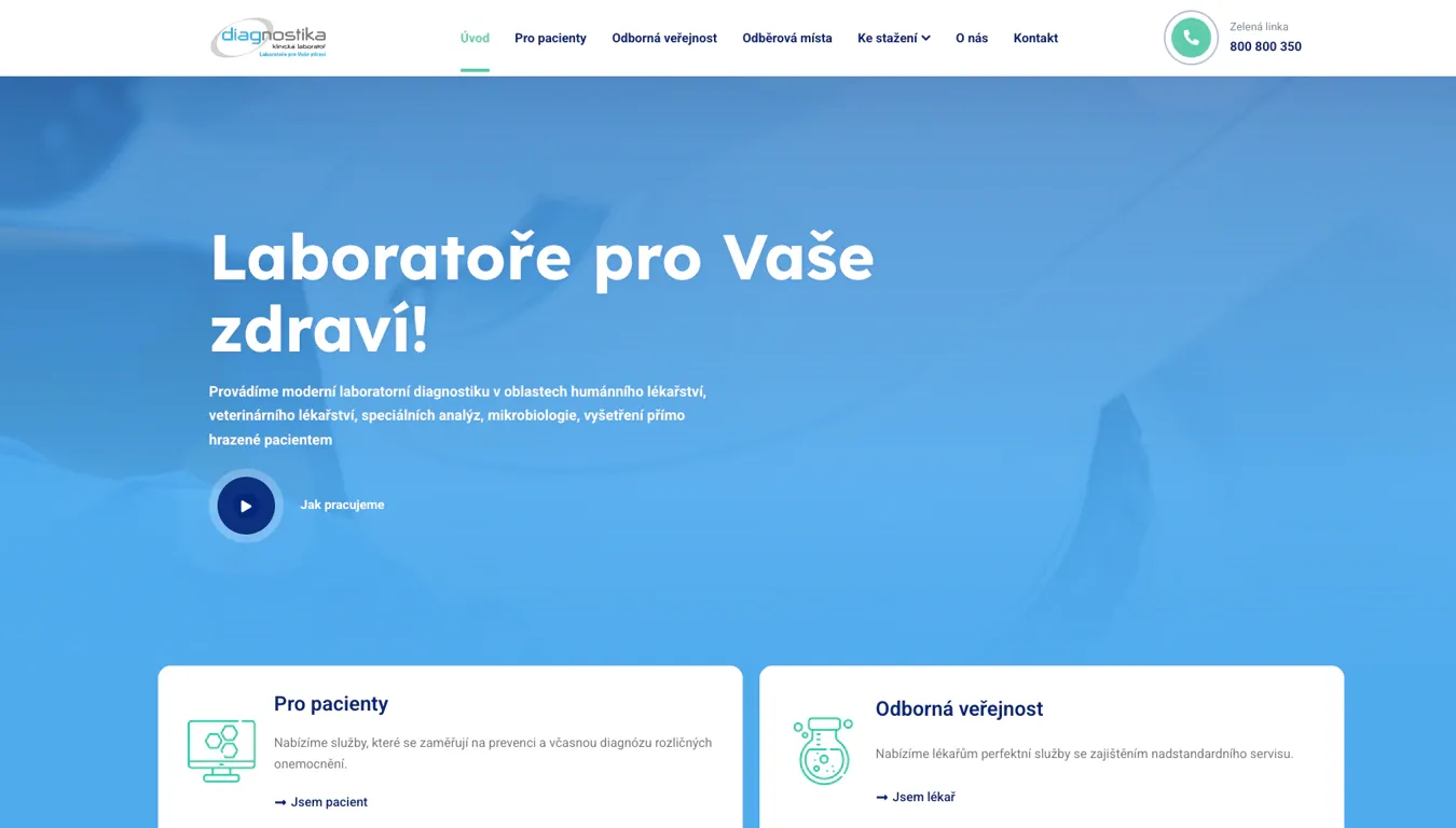 Web laboratoře Diagnostika s.r.o.